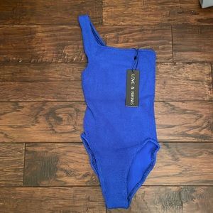 Royal blue, Love & Bikinis, one shoulder, one piece